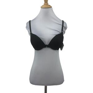 Smart & Sexy Bra Womens 32B Black Lace Maximum Cleavage Push Up Adjustable Strap